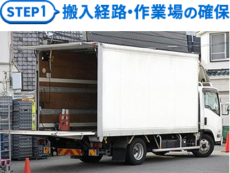 1. 搬入経路・作業スペースの確保
