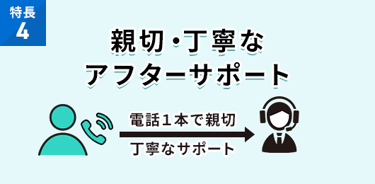 親切・丁寧なアフターサポート