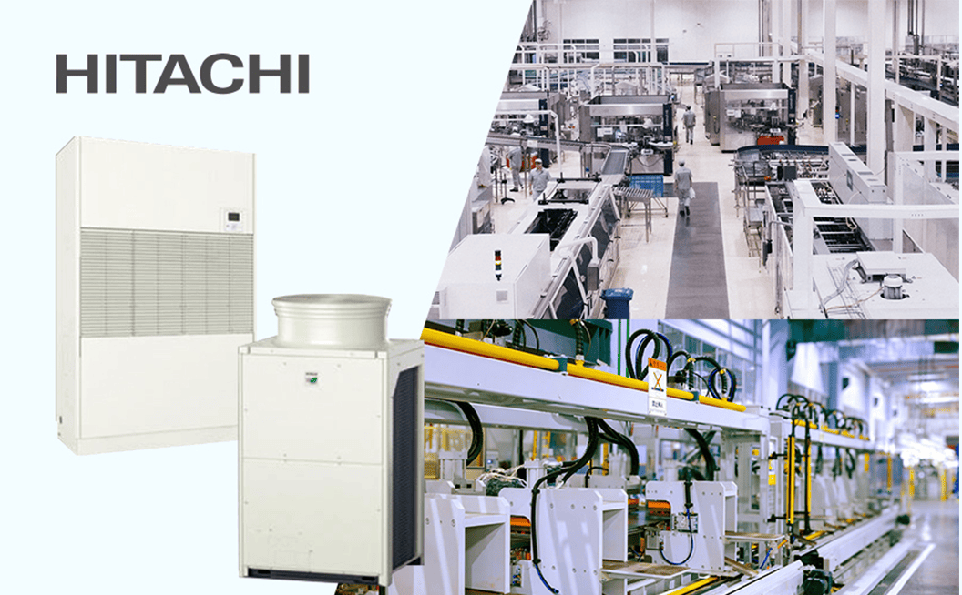 日立 工場用エアコンの室外機