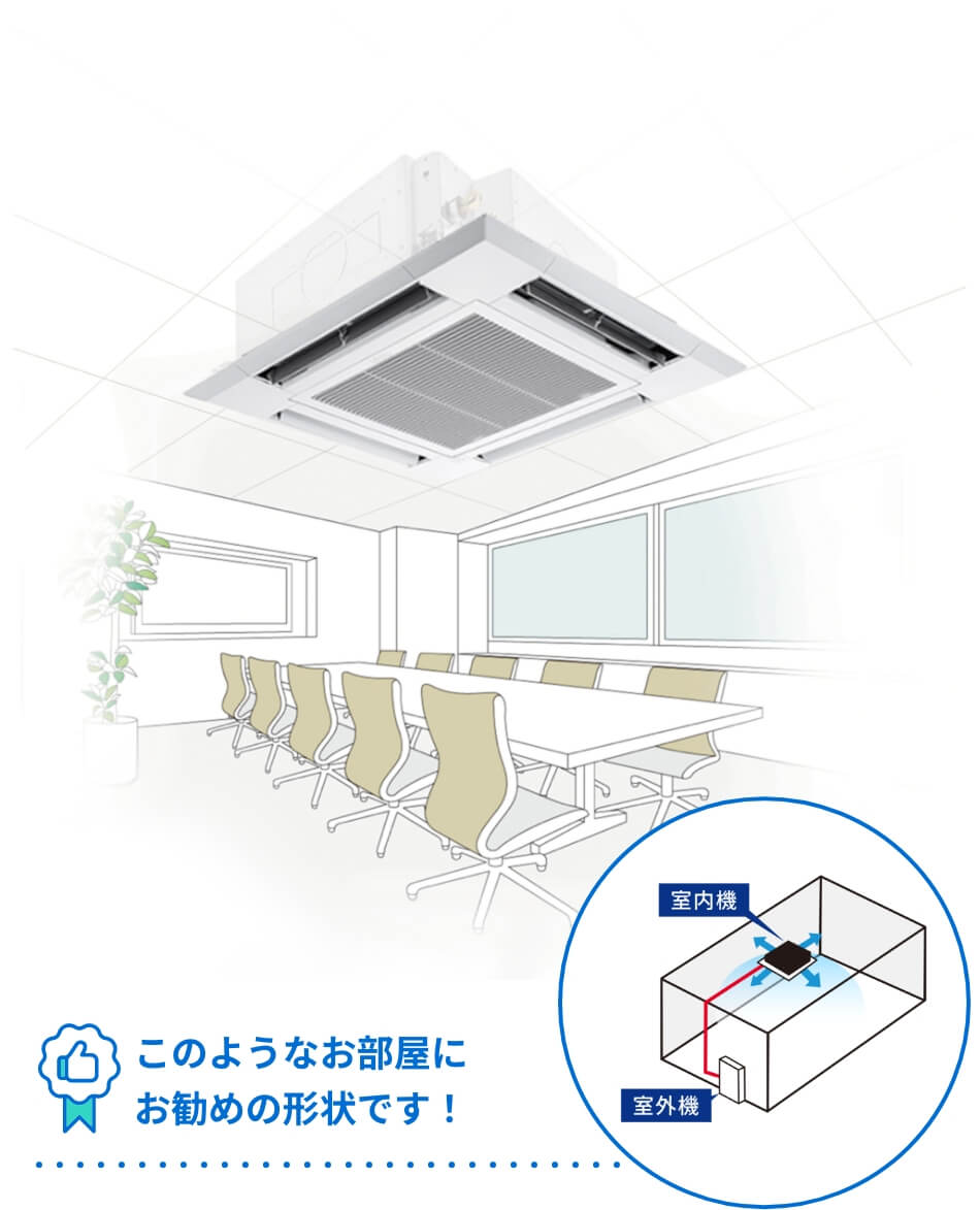 天井カセット形4方向
