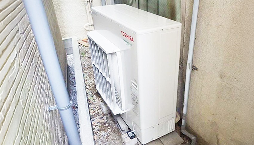 風向ガイド付室外機