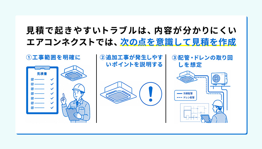 業務用エアコンの見積内容